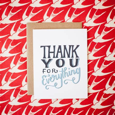 Thank You for Everything Greeting Card - Etsy