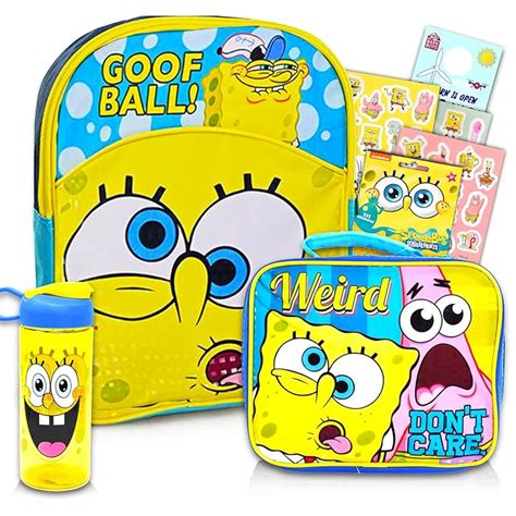 Buy Spongebob Squarepants Backpack and Lunch Box Set - 11" Spongebob Backpack with Spongebob ...