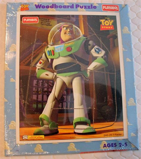 Toy Story Rare 1995 Playskool Buzz Lightyear 7 pc. Woodboard Puzzle ...