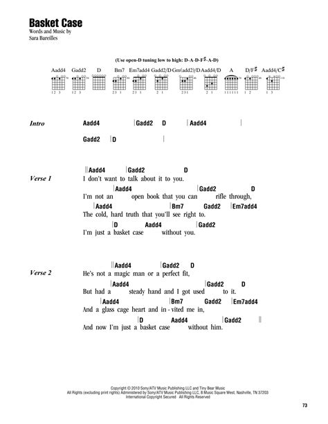 Basket Case by Sara Bareilles - Guitar Chords/Lyrics - Guitar Instructor