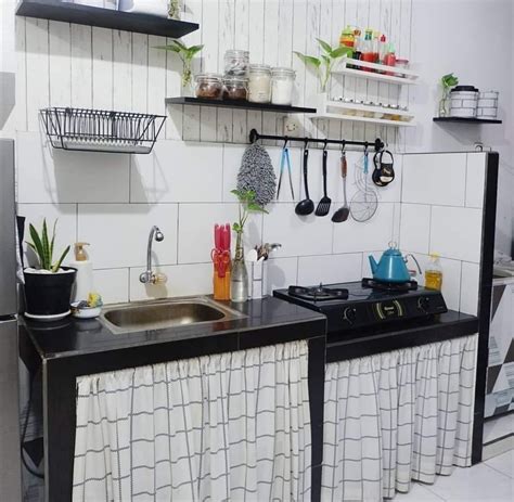 15 Gambar Idea Deko Dapur Tanpa Kabinet | Hiasan Ruang Dapur Kecil