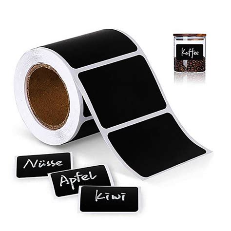 Self Adhesive Sticky Black Labels Roll — A Lot Mall