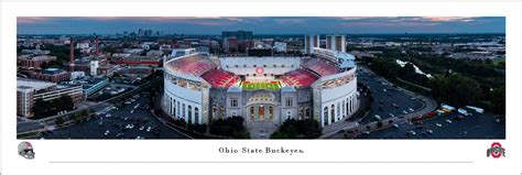 Ohio State Buckeyes Panoramic Photo Print - Aerial Stadium