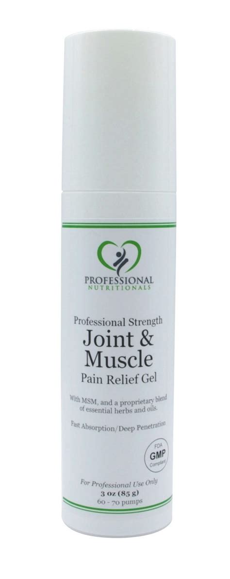 Joint & Muscle Pain Relief Gel - Professional Nutritionals | Private Label Supplements with NO ...