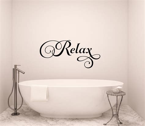 Relax Wall Decal Bathroom Wall Decal Bathroom Vinyl Decal