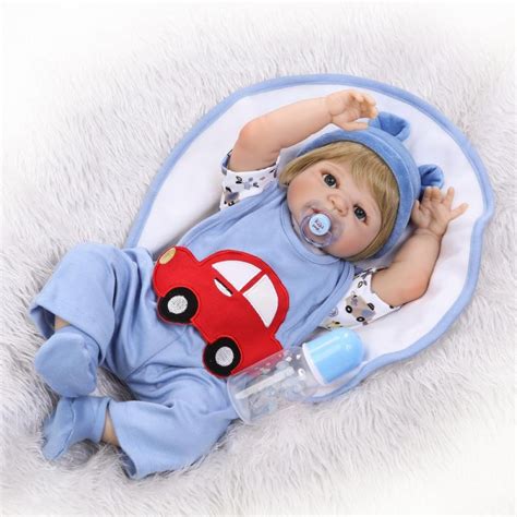 22.5 inches Full Body Silicone Reborn Babies, Cute Reborn Baby boy Dolls