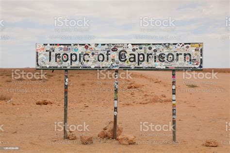 Sticker Covered Tropic Of Capricorn Sign Stock Photo - Download Image ...