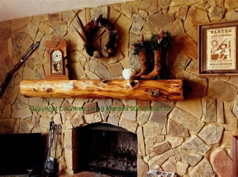 A rustic log mantel by Best of Nature-customer from Nebraska-neat ...