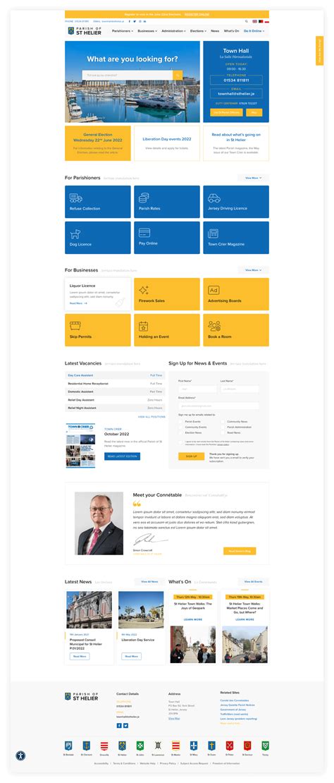 Parish of St Helier web design project | Blue Llama