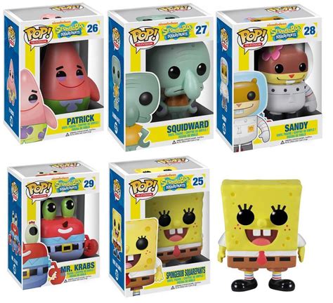 Amazon.com: Funko POP Spongebob Vinyl Figures Set of Five: Spongebob ...