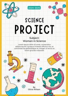 Free to edit and print science cover page templates | Canva