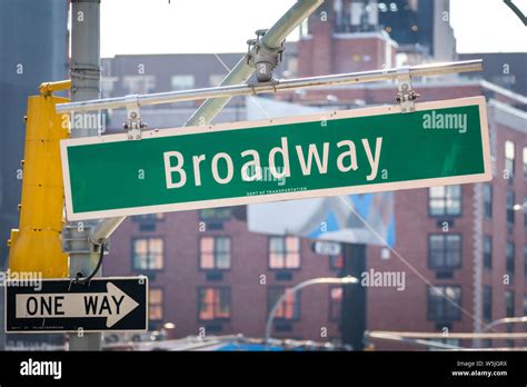 Broadway street sign in New York City USA Stock Photo - Alamy