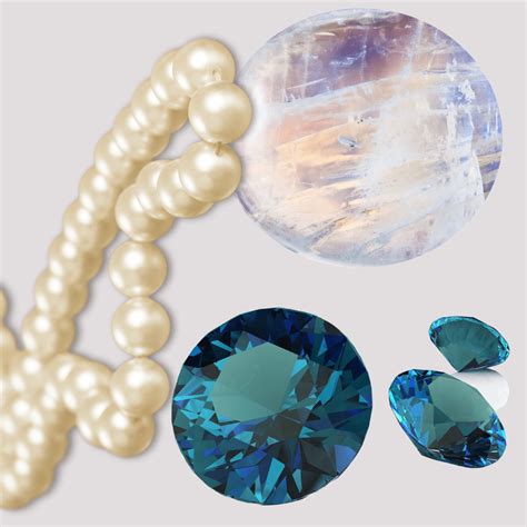 June's Birthstones: Pearl, Alexandrite, and Moonstone