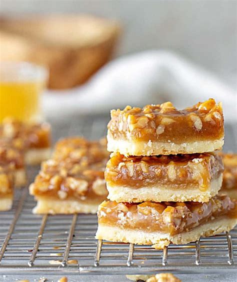 Walnut Squares (with shortbread crust) - Vintage Kitchen Notes