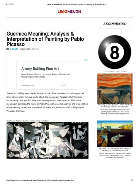 Guernica Meaning - Analysis & Interpretation of Painting by Pablo ...