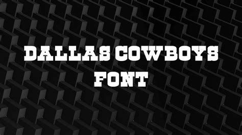 Dallas Cowboys Font Free Download