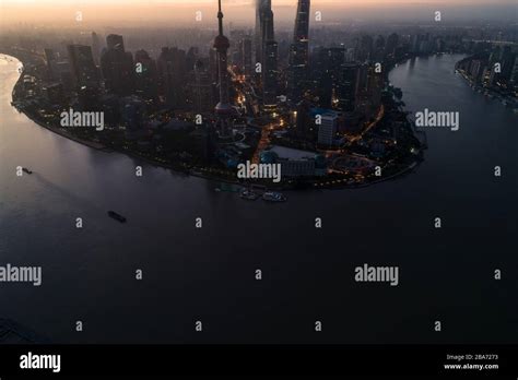 Aerial view over The Bund, Shanghai Stock Photo - Alamy