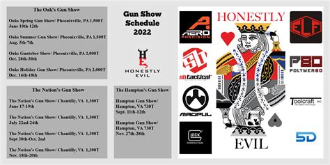 Honestly Evil: Gun Show Schedule