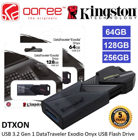 KINGSTON DTXON DATATRAVELER EXODIA ONYX USB 3.2 GEN 1 USB FLASH DRIVE PENDRIVE THUMB DRIVE ...