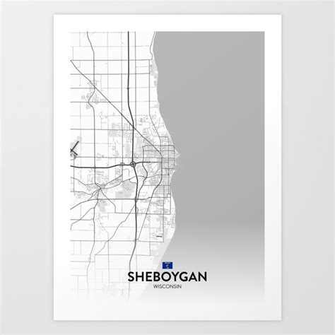 Sheboygan, Wisconsin, United States - Light City Map Art Print by IMR ...