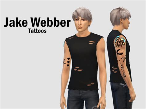 The Sims Resource - Jake Webber tattoos