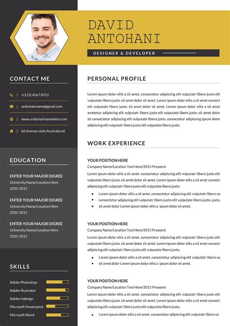 Creative CV Templates 2021 for Download in Word Format