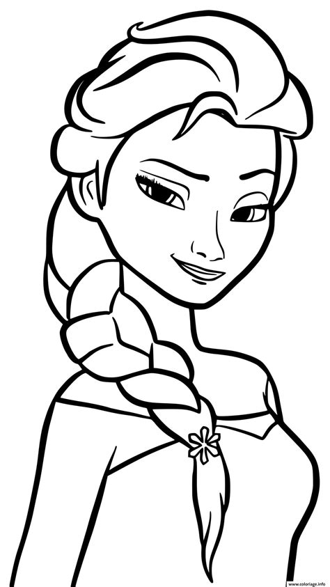 Coloriage Princesse Elsa La Reine Des Neiges 2 Dessin Elsa à imprimer