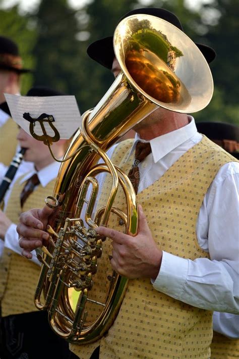 Musician Plays the Instrument Baritone Stock Image - Image of tradition, fashion: 72242065