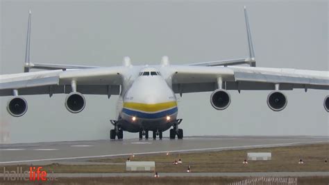 Antonov AN-225 - Landing + Takeoff at Leipzig/Halle Airport 03. / 04.04.2018 Leipzig - YouTube