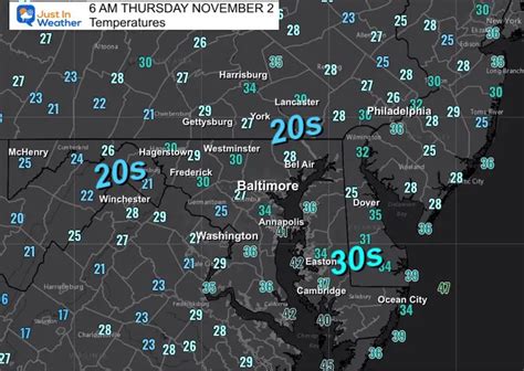 November 2 Freeze Warning Then Warmer This Weekend - Just In Weather