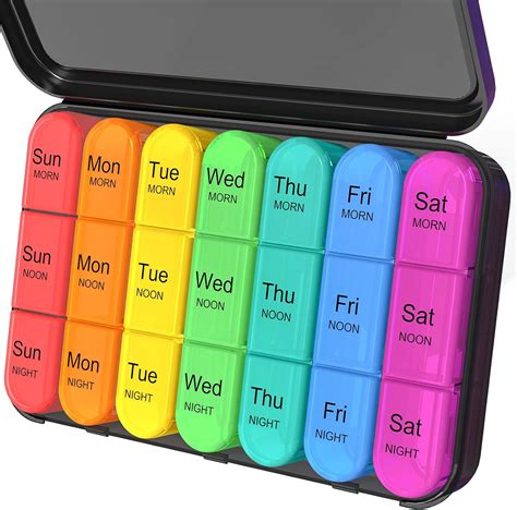 Amazon.com: Pill Organizer 3X a Day, Weekly Pill Organizer 3 Times a ...