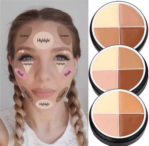 4 Colour Face Contour Makeup Palette Full Long Lasting Cover | Etsy