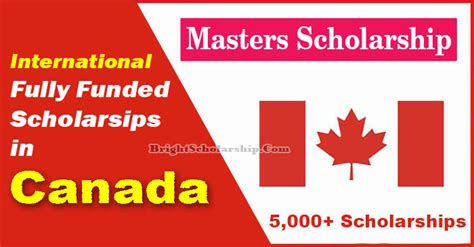 Fully Funded Masters Degree Scholarships in Canada for International ...