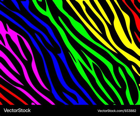 Rainbow zebra print Royalty Free Vector Image - VectorStock