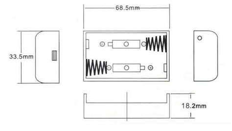 Battery Holder with Switch - 2 x AA