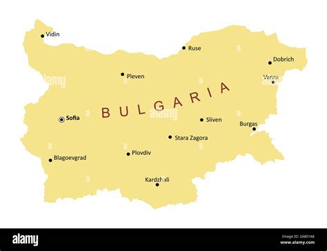 Bulgaria cities map Stock Vector Image & Art - Alamy