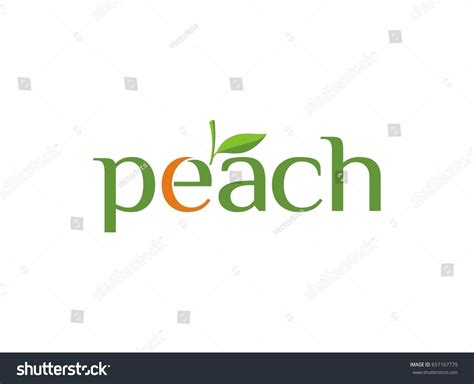 Vector Peach Logo Template Stock Vector (Royalty Free) 657167779 ...