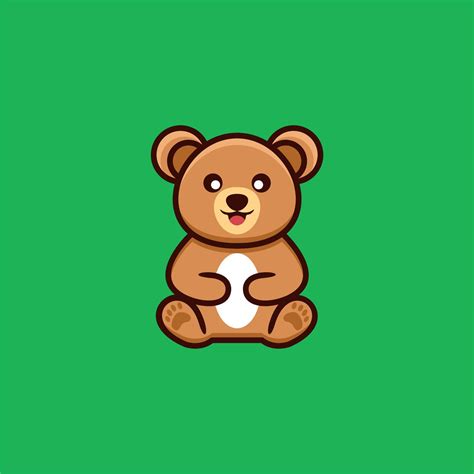 cute bear logo design concept 21565369 Vector Art at Vecteezy