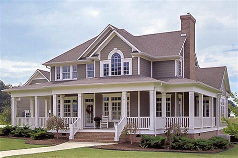 Country Farmhouse with Wrap-around Porch - 16804WG | Architectural Designs - House Plans