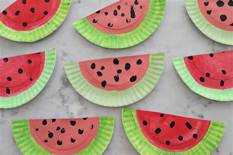 Watermelon Paper Plate Craft