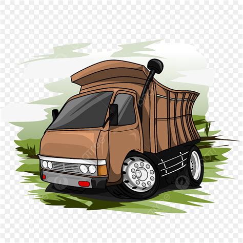 Trucks Cartoon Vector PNG Images, Cartoon Truck, Truck, Caricature, New PNG Image For Free Download