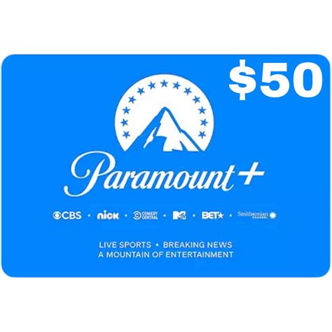 CBSi Paramount Plus $50 Gift Card