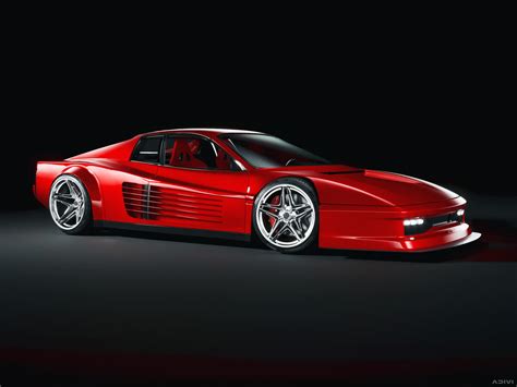 Ferrari testarossa red on black background · free photo from bradeya ...