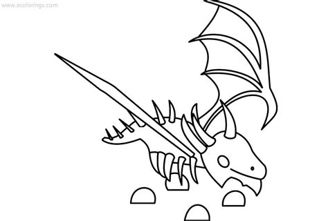 Adopt Me Frost Dragon Coloring Pages