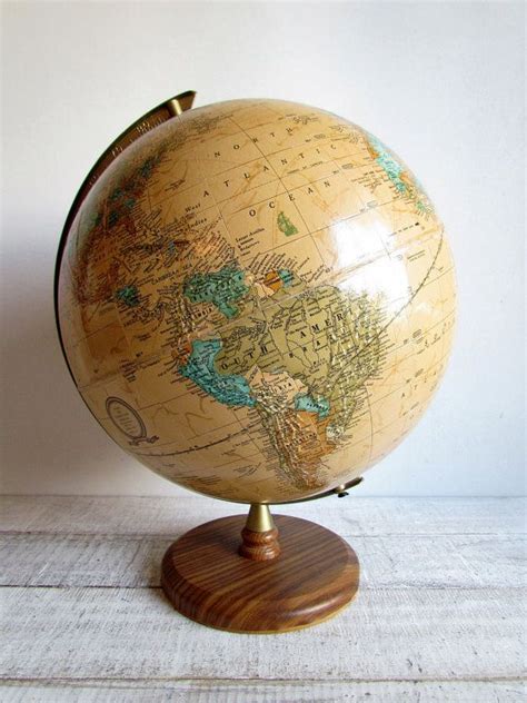 Vintage Brown World Globe / Cram's Imperial World Globe | Etsy | Globos terraqueos decoracion ...