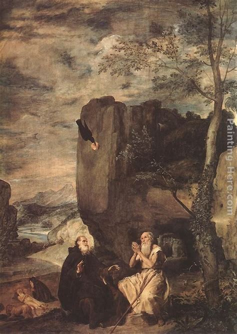 Diego Rodriguez de Silva Velazquez Sts Paul the Hermit and Anthony Abbot Painting | Best Sts ...