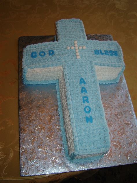 Baptism Cross Cake - CakeCentral.com