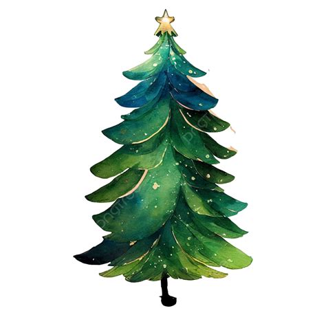 Watercolor Christmas Tree Png Clipart Christmas Christmas Clipart | The ...