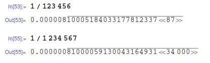 formatting - Can Mathematica show me a fraction with a repeating decimal notation? - Mathematica ...