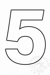 Number 5 Template  Coloring Page sketch template